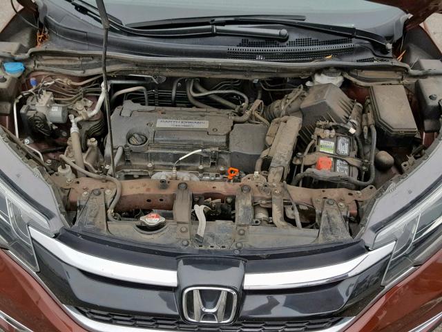 2HKRM3H74FH546360 - 2015 HONDA CR-V EXL BURGUNDY photo 7