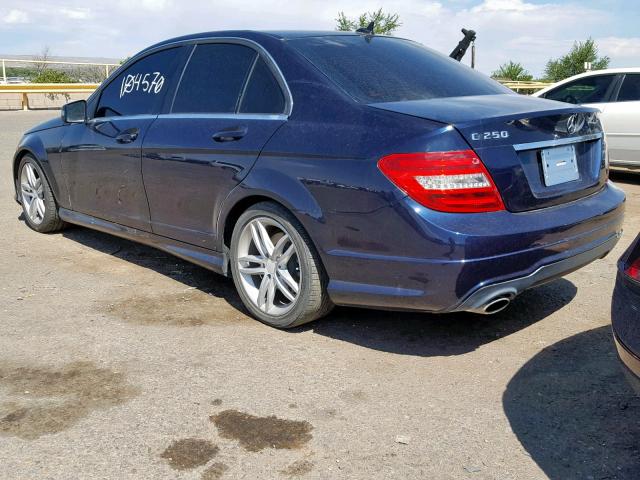 WDDGF4HB0CA678245 - 2012 MERCEDES-BENZ C 250 BLUE photo 3