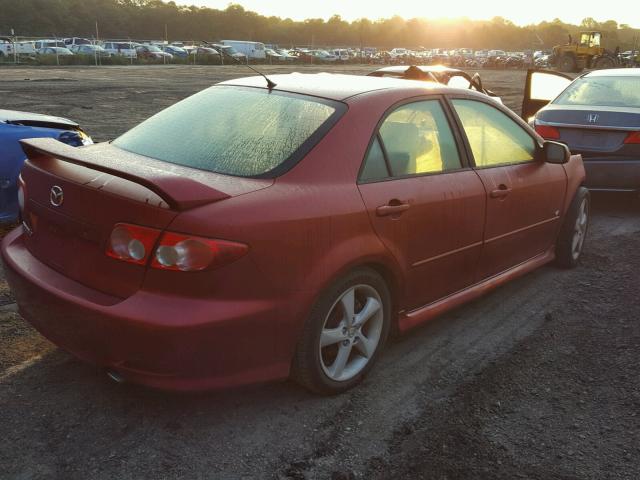 1YVHP80D555M21555 - 2005 MAZDA 6 S RED photo 4