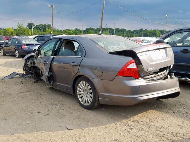 3FADP0L37CR252907 - 2012 FORD FUSION HYB GRAY photo 3