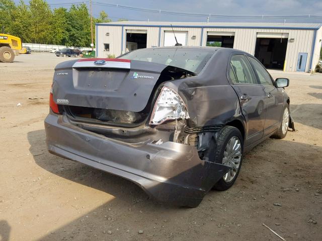 3FADP0L37CR252907 - 2012 FORD FUSION HYB GRAY photo 4