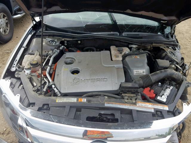 3FADP0L37CR252907 - 2012 FORD FUSION HYB GRAY photo 7