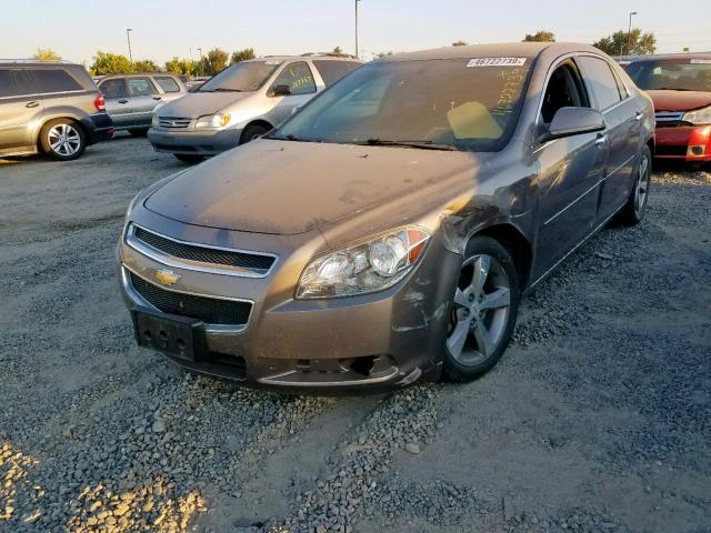 1G1ZC5E08CF103634 - 2012 CHEVROLET MALIBU 1LT GRAY photo 2