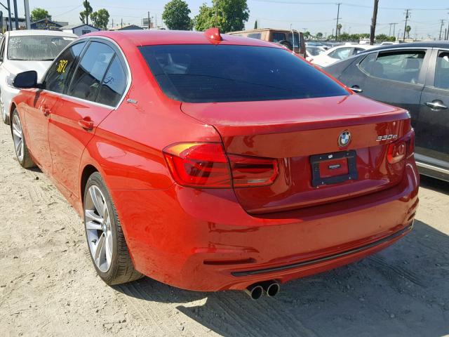WBA8E1C52JA765219 - 2018 BMW 330E RED photo 3
