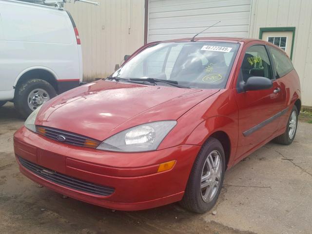 3FAFP31313R184360 - 2003 FORD FOCUS ZX3 RED photo 2