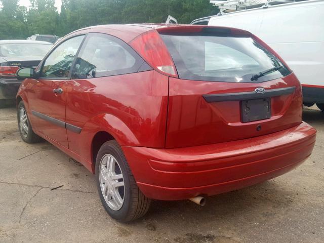 3FAFP31313R184360 - 2003 FORD FOCUS ZX3 RED photo 3