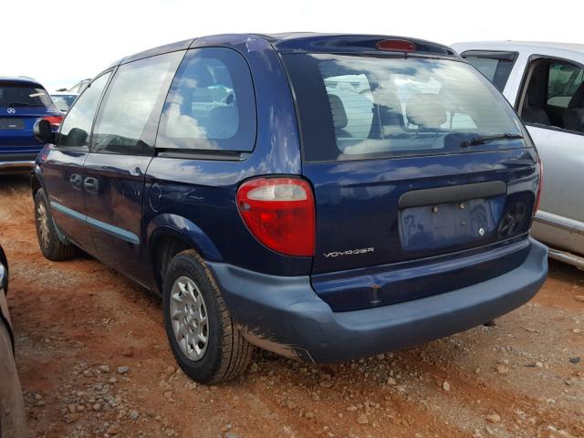 1C4GJ25B41B178694 - 2001 CHRYSLER VOYAGER BLUE photo 3