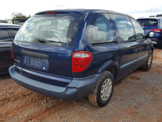 1C4GJ25B41B178694 - 2001 CHRYSLER VOYAGER BLUE photo 4