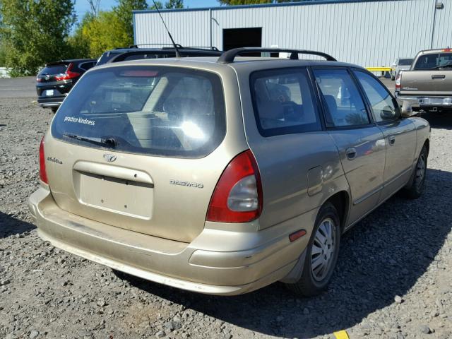 KLAJB82Z3YK439385 - 2000 DAEWOO NUBIRA CDX BEIGE photo 4