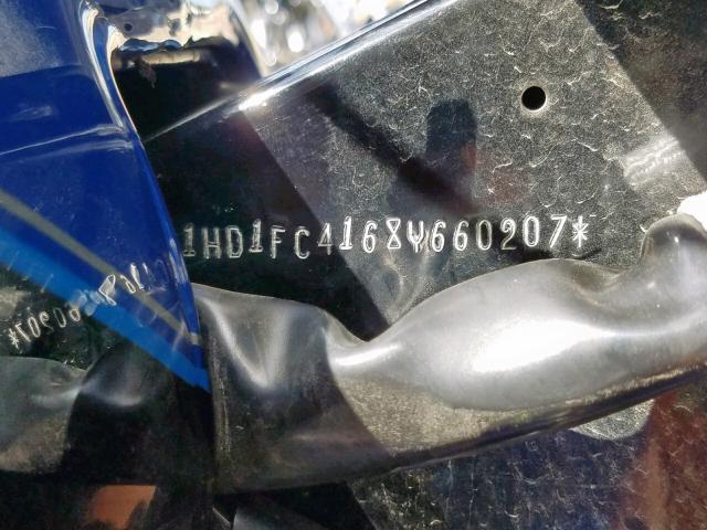1HD1FC4168Y660207 - 2008 HARLEY-DAVIDSON FLHTCUI BLUE photo 10