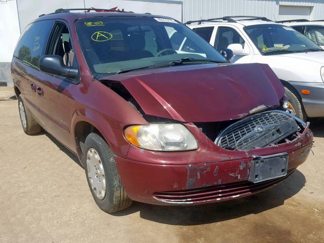 2C4GP44GX1R172374 - 2001 CHRYSLER TOWN & COU MAROON photo 1