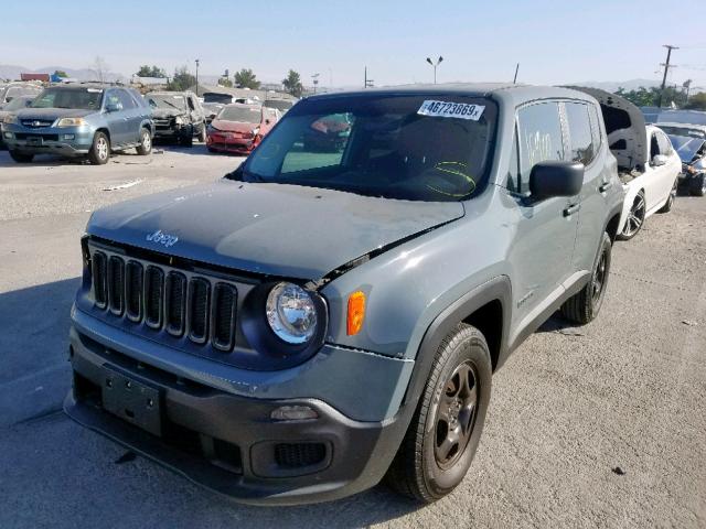 ZACCJBAB1HPF48133 - 2017 JEEP RENEGADE S GRAY photo 2