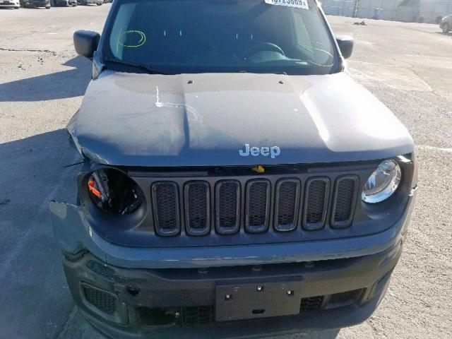 ZACCJBAB1HPF48133 - 2017 JEEP RENEGADE S GRAY photo 7