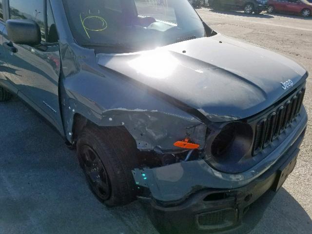 ZACCJBAB1HPF48133 - 2017 JEEP RENEGADE S GRAY photo 9