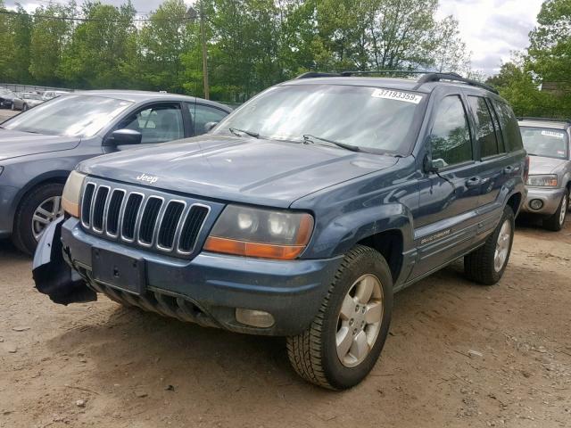 1J4GW58NX1C560631 - 2001 JEEP GRAND CHER BLUE photo 2