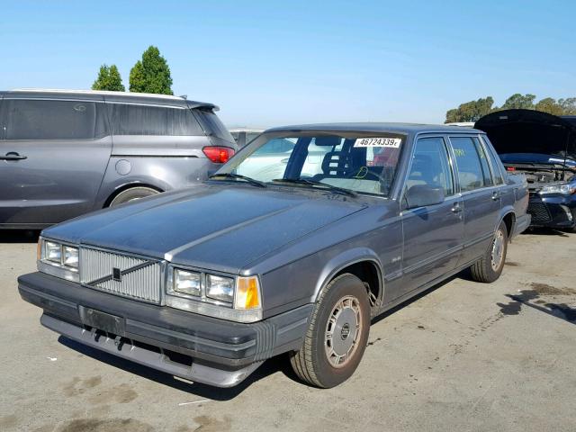 YV1FX8842G1071341 - 1986 VOLVO 740 GLE GRAY photo 2