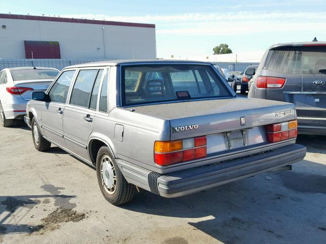 YV1FX8842G1071341 - 1986 VOLVO 740 GLE GRAY photo 3