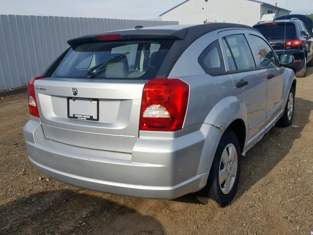 1B3HB28B87D384726 - 2007 DODGE CALIBER SILVER photo 4