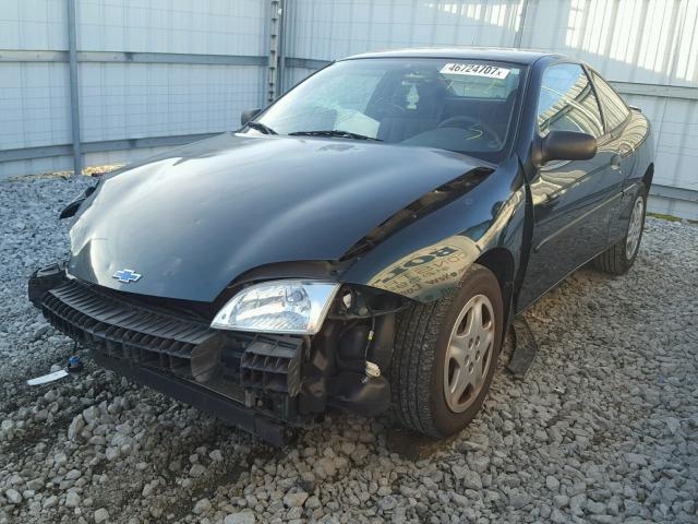 1G1JS124627221674 - 2002 CHEVROLET CAVALIER L GREEN photo 2