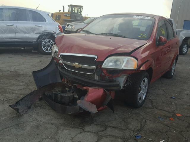 KL1TD56EX9B385982 - 2009 CHEVROLET AVEO LS BURGUNDY photo 2