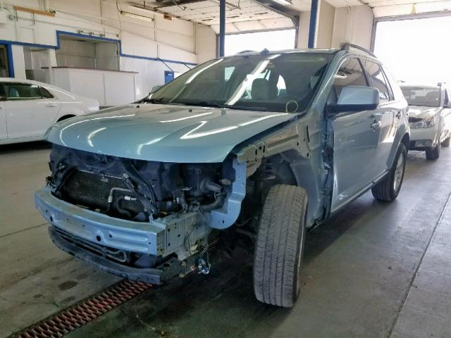 2FMDK48C28BA53547 - 2008 FORD EDGE SEL BLUE photo 2