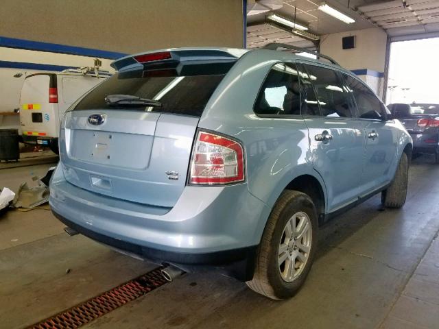 2FMDK48C28BA53547 - 2008 FORD EDGE SEL BLUE photo 4