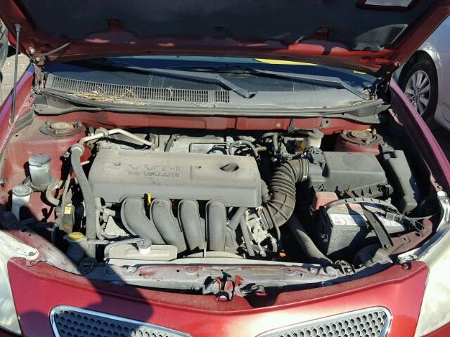 5Y2SL63865Z404508 - 2005 PONTIAC VIBE RED photo 7