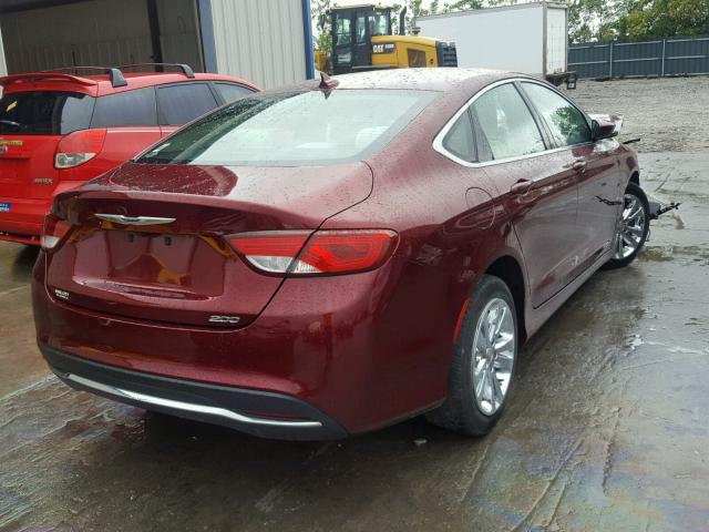 1C3CCCAB4FN678613 - 2015 CHRYSLER 200 LIMITE BURGUNDY photo 4