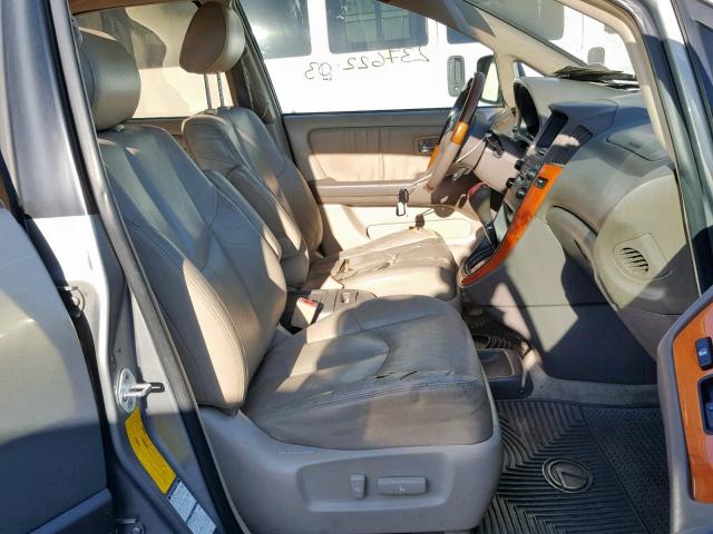 JTJHF10U430300376 - 2003 LEXUS RX 300 GRAY photo 5