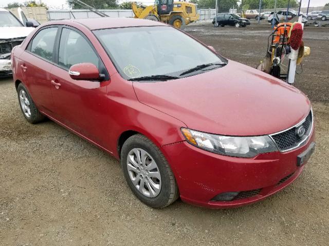 KNAFU4A27A5237415 - 2010 KIA FORTE EX BURGUNDY photo 1