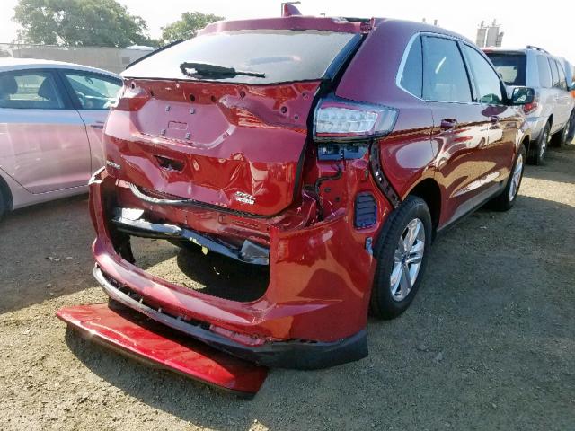 2FMPK3J97JBC47695 - 2018 FORD EDGE SEL RED photo 4