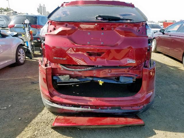 2FMPK3J97JBC47695 - 2018 FORD EDGE SEL RED photo 9