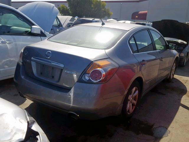 1N4CL21E48C226116 - 2008 NISSAN ALTIMA HYB GRAY photo 4