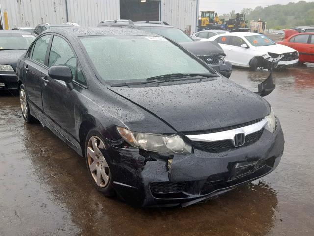 19XFA1F59BE000086 - 2011 HONDA CIVIC LX BLACK photo 1