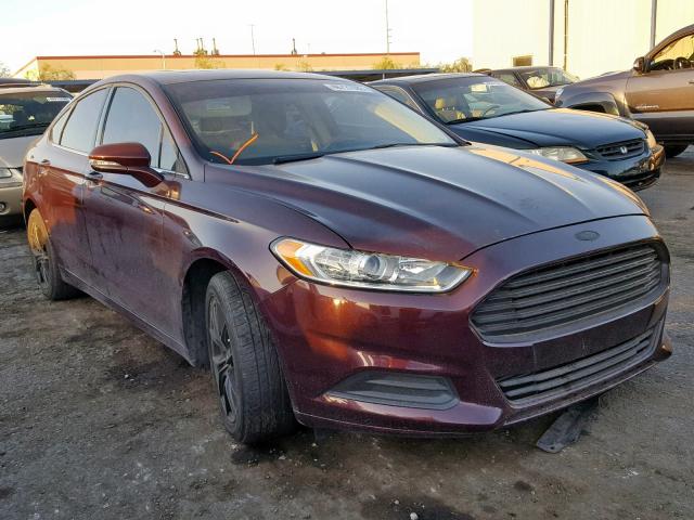 3FA6P0HR5DR291857 - 2013 FORD FUSION SE BURGUNDY photo 1