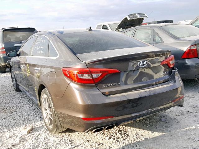 5NPE34AB2FH239016 - 2015 HYUNDAI SONATA SPO BROWN photo 3