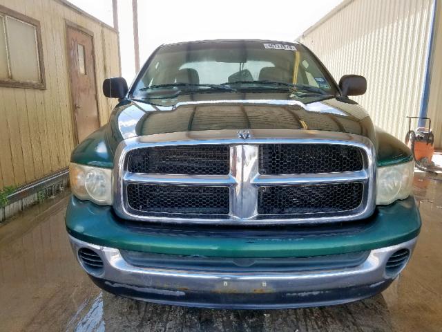 1D7HA18N43J500673 - 2003 DODGE RAM 1500 S GREEN photo 9