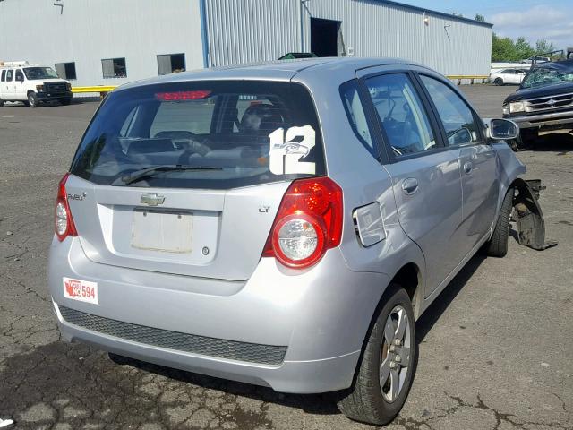 KL1TD66EX9B314349 - 2009 CHEVROLET AVEO LS SILVER photo 4