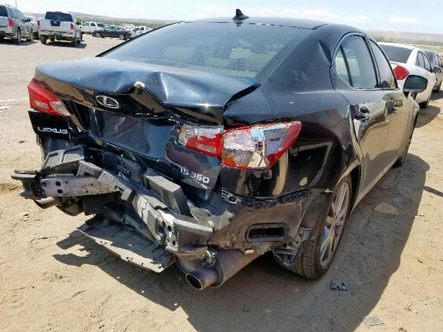 JTHBE262585019767 - 2008 LEXUS IS 350 BLACK photo 4