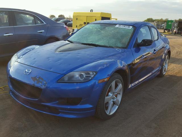 JM1FE173340132659 - 2004 MAZDA RX8 BLUE photo 2