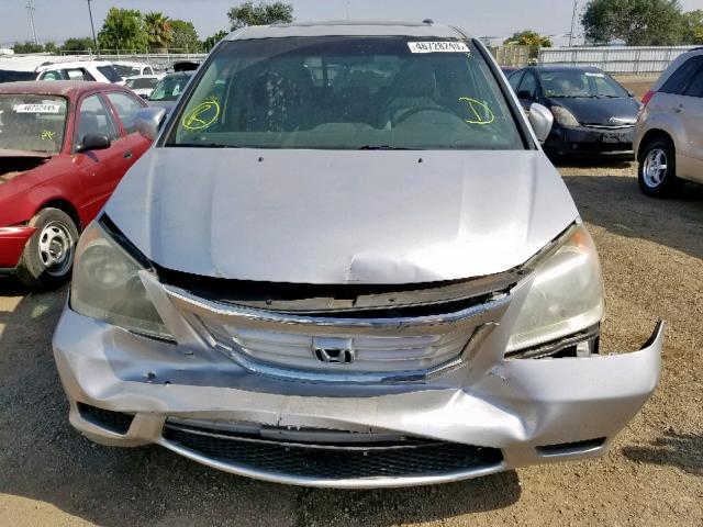 5FNRL3H66AB082733 - 2010 HONDA ODYSSEY EX SILVER photo 9