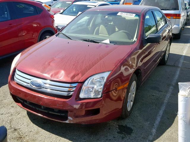 3FAHP06Z27R157887 - 2007 FORD FUSION S RED photo 2