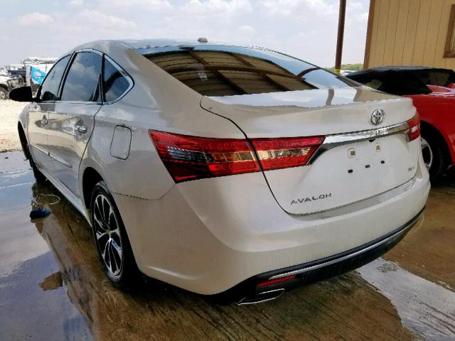 4T1BK1EB5HU243628 - 2017 TOYOTA AVALON XLE WHITE photo 3