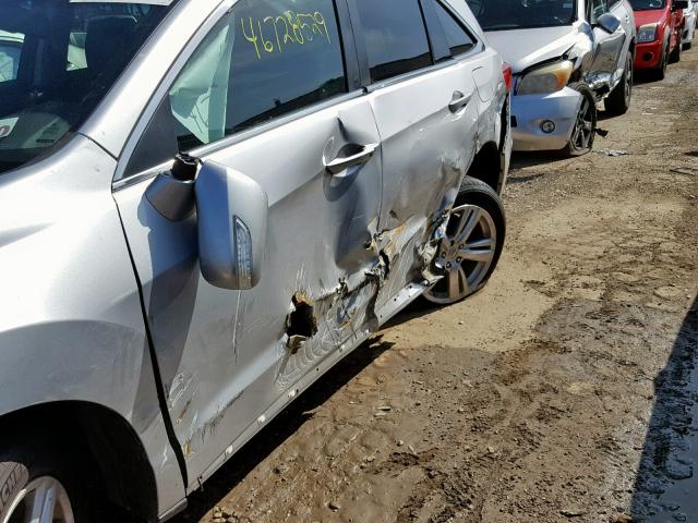 5J8TB4H51FL006252 - 2015 ACURA RDX TECHNO GRAY photo 9