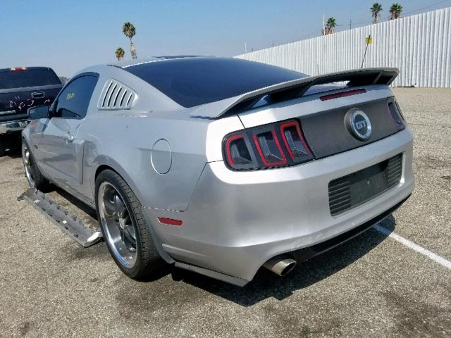 1ZVBP8CF4D5267733 - 2013 FORD MUSTANG GT SILVER photo 3
