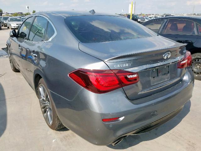 JN1BY1AP7JM180996 - 2018 INFINITI Q70 3.7 LU GRAY photo 3