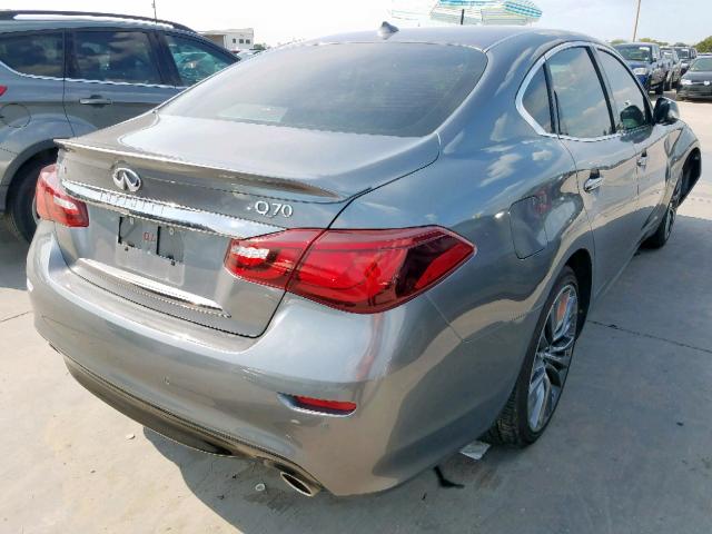 JN1BY1AP7JM180996 - 2018 INFINITI Q70 3.7 LU GRAY photo 4