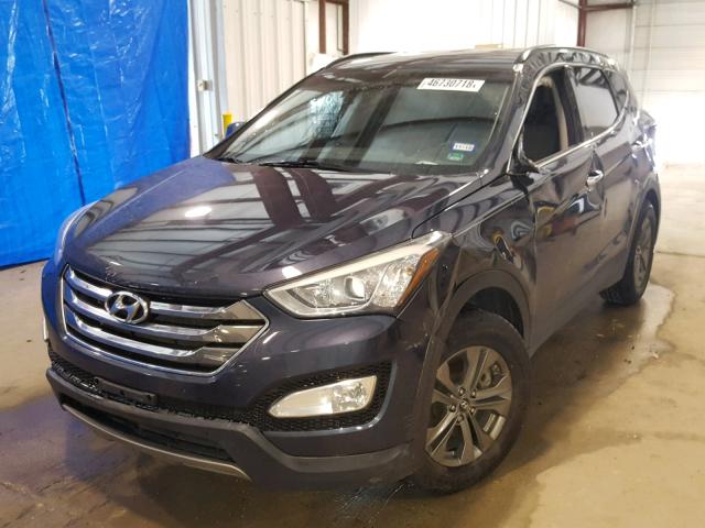 5XYZU3LB5DG092166 - 2013 HYUNDAI SANTA FE S BLUE photo 2