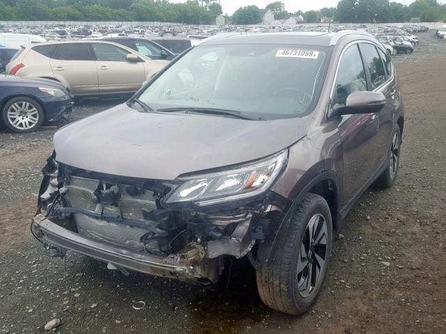 5J6RM4H97GL095939 - 2016 HONDA CR-V TOURI BROWN photo 2