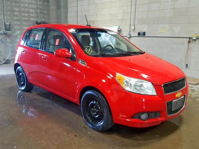 KL1TD66E39B625962 - 2009 CHEVROLET AVEO LS RED photo 1